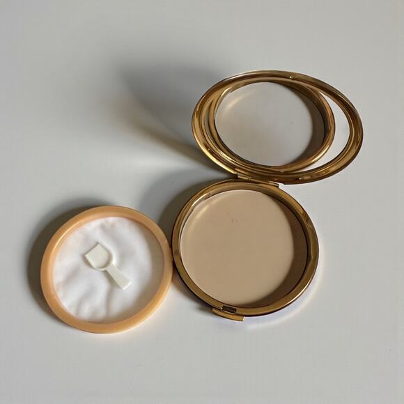 Stratton Powder Compact Mirror Strawberry Thief William Morris Gold Tone Birds - Picture 4 of 10